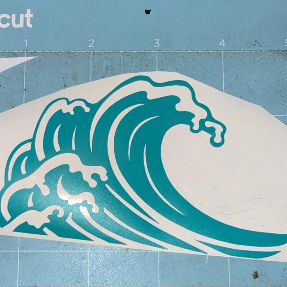 Teal Wave Wall Decal